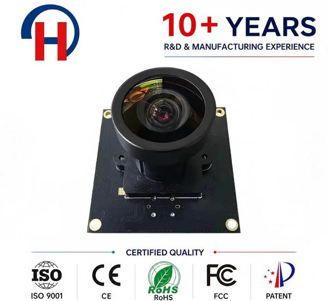 HS 12MP USB3.0 4K/60fps IMX577 100 Angle of View Auto Focus M12 Mount Camera Module for Industrial & Video Conference Use
