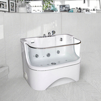 Baignoire autoportante en acrylique rentable pour animaux de compagnie pour le toilettage d'animaux de compagnie Baignoire de massage durable pour petits animaux