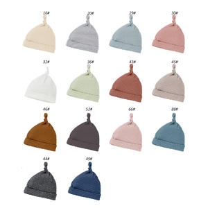 Topi Bayi Unisex untuk Perdagangan Luar Negeri 0-6 Bulan Katun Anti Angin Melindungi Fontanelle Empat Musim Kasual Murni - Product Image 2