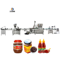 Machine de remplissage, scellage et conditionnement pour ketchup, mayonnaise, pâte, crème, sauce tomate en conserve et en bouteille, ligne de remplissage, capsulage et étiquetage pour confiture en pot
