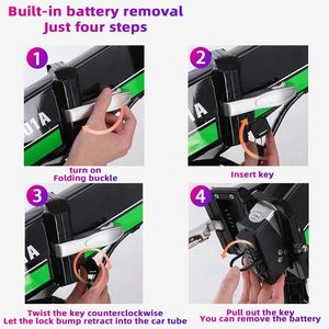 Batería de Litio Ligera de 48V 10.4Ah para Bicicletas/Scooters Eléctricos EB7 con Motor Integrado de 350W-1000W con Cargador BMS - Product Image 5