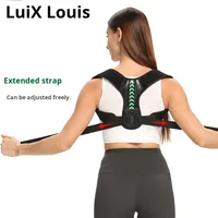 Ceinture de soutien dorsal unisexe réglable et respirante Riello, correcteur de posture anti-cyphose, épaules dégagées, en polyester et nylon