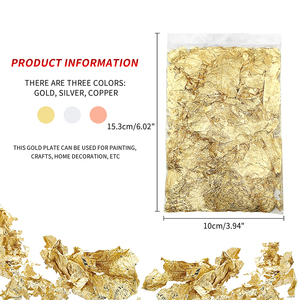 Nueva llegada hecho a mano 1 gramo/bolsa de copos de Metal falso oro plata Cooper para Festival regalo pintura campana artesanía muebles de pared - Product Image 3