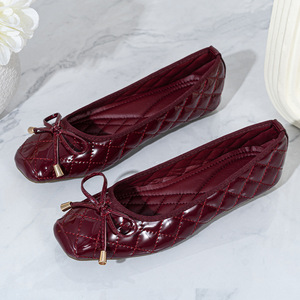 <b>Summer</b> Embroidered Casual Pointed Toe Slip-on <b>Flats</b> PU Upper Lightweight Design Comfortable Insole Fashion Trend High Ballet - Product Image 3