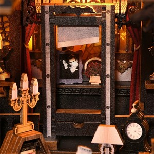 Bán buôn customizationthe đêm gia đình <span class=keywords><strong>DIY</strong></span> 3D câu đố bằng gỗ cuốn sách Nook Kit phong cách Đồ chơi cho trẻ em tối gia đình SL04 cho Dollhouse - Product Image 4