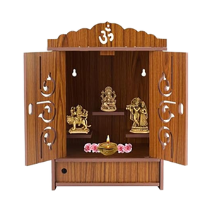 Handcrafted Wooden <strong>Stand</strong> for Puja Home Office Business MDF with Engraving Elegant Home Decor <strong>Pooja</strong> Mandirwood Hanging <strong>Stand</strong> - Product Image 1