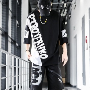 Grosir Set kaus pakaian jalan Hip-Hop pria, Fashion musim panas dengan pola cetak Top ukuran <span class=keywords><strong>M</strong></span> L XL 2XL 3XL - Product Image 3
