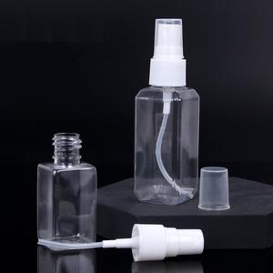 Botol Air Semprot Alkohol Plastik Hewan Peliharaan, Wadah Cairan Parfum Semprotan Kabut Halus Persegi Transparan 10/20/30/50/100Ml 1Oz - Product Image 2