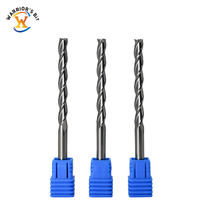 Fraise en carbure de tungstène Warrior's Bit, queue de 5 mm, spirale à coupe ascendante, 3 dents, pour bois dur et bois massif, OEM/ODM