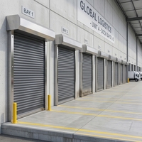 Porte de garage électrique enroulable en aluminium anti-pincement, design sécurisé, avec fonctions antivol et anti-poussière pour entrepôt et magasin