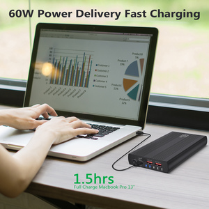 Chargeur de batterie externe pour ordinateur portable à charge rapide 20000mAh <span class=keywords><strong>60W</strong></span> 20000mAh Power Station <span class=keywords><strong>60W</strong></span> Portable <span class=keywords><strong>Powerbank</strong></span> Type C Port Chargeur rapide - Product Image 6