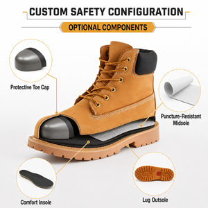 Bottes imperméables pour hommes, fabrication OEM ODM, chaussures de sécurité isolées pour la construction industrielle, respirantes, avec embout en acier - Product Image 2