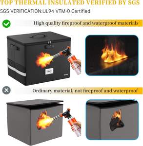 YIHUAXING Schallplatten-Aufbewahrung sbox Wasserdichte wasserdichte, zusammen klappbare Organizer-Kiste für Alben Easy-Lift-Deckel griffe - Product Image 3