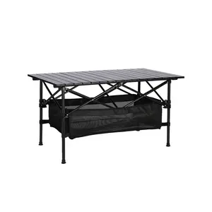 Cyen Nieuwe Aankomst Outdoor Matte Black Camping Bar Tafel Outdoor Klaptafel Aluminium Picknick Camping Tafels