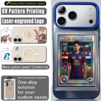 Étui pour téléphone portable TCG, couleur unie, antichoc, en PC, avec porte-cartes, pour iPhone 17 16 15 Pro Max