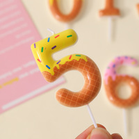 Bougies d'anniversaire numérotées 0-9 colorées pour gâteaux, décoratives pour fêtes, vente en gros