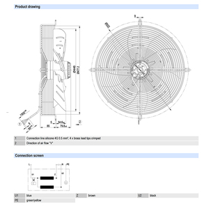 Ventilateur axial AC industriel ebm-papst S4E450-AP01-01/A01 450 mm pour systèmes de ventilation et de refroidissement HVAC et condenseurs - Product Image 2