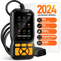 Lecteur de codes OBD2 V520 - Vérification du voyant moteur, capteur O2, test EVAP, diagnostic embarqué, contrôle de conformité à la réglementation sur les émissions de gaz nocifs - Outil de diagnostic filaire