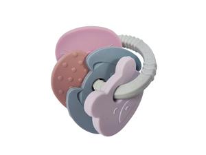 Juego de mordedor y pila de silicona de oso-Juego multiusos con formas lindas para la dentición del bebé y la diversión de apilamiento - Product Image 4