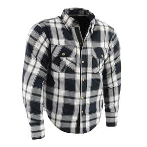 Chemise en flanelle 100% coton avec fermeture éclair personnalisée pour hommes respirante et décontractée avec bouton de couverture de moto et col rabattu pour le printemps en coton - Product Image 1