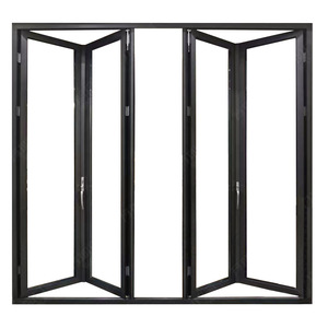 Cortina de vidrio sin marco de nuevo diseño, puerta plegable exterior, puerta plegable de vidrio para Baño - Product Image 1
