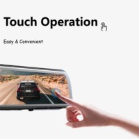 11.8 pouces écran tactile miroir véhicule 2K + 1080P DVR GPS rétroviseur voiture avant 360 degrés caméra aide à l'inversion