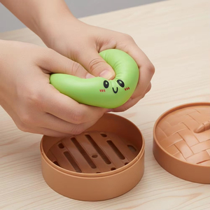 Juguete Blandito de Dumpling al Vapor con Caja Vaporera, Juguete Antiestrés de Rebote, Pelota Sensorial para Aliviar el Estrés para Adultos - Product Image 3
