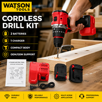 Kit perceuse-visseuse sans fil avec batterie au lithium, chargeur et batteries