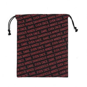 Sac de rangement personnalisé en coton mousseline noir avec cordon de serrage pour chaussures et vêtements, imprimé sur toute la surface, réutilisable, pour le voyage quotidien, avec logo - Product Image 3