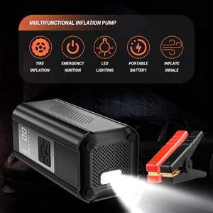 Inflador de Coche 5 en 1 de Fábrica, Bomba de Aire de Encendido Instantáneo ABS de 10000mAh, Arrancador de Coche por Succión, Batería Externa, Inflador de Neumáticos - Product Image 3