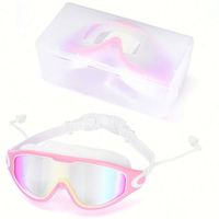 Lunettes de natation Roterdon avec protection UV, miroir, étanches, durables, anti-buée, couleur personnalisée, logo personnalisé, ajustement universel