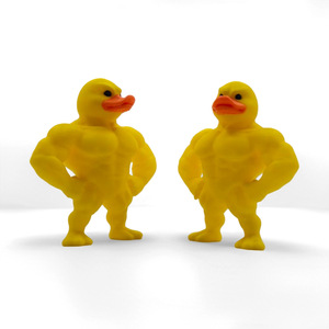 Durable Plastic 3D Printed Muscular Duck <b>Statue</b> Unique Bodybuilder Duck Gift Resin Animal Sculpture for Home Office Desk Decor - Product Image 2
