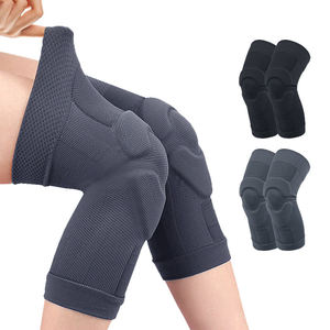 Genouillère de compression en nylon tricoté, protection de base, légère, respirante, design fin pour le football, le basketball, la course à pied - Product Image 1