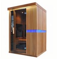 SS-200G salle de sauna à vapeur sèche pour 2 personnes nouveauté lampe infrarouge à spectre complet à la mode chauffage au carbone à faible EMF pour le bien-être