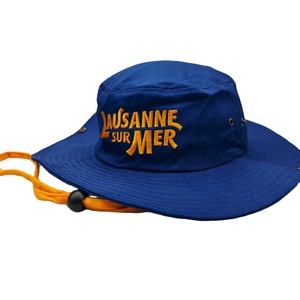 Casquette de pêcheur personnalisée Logo brodé Chapeau de pêcheur Boonie à large bord avec corde coupe-vent Chapeau seau de pêche pour pêcheur - Product Image 4