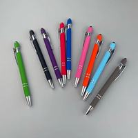 Stylo tactile en métal 2 en 1 avec Logo personnalisé, stylo tactile classique avec Logo Laser gravé