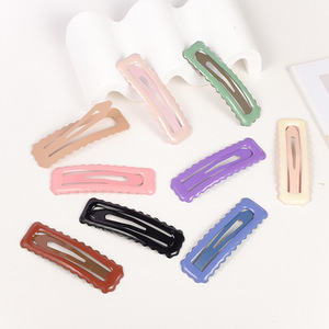 Pince à cheveux carrée ondulée dégradée couleur crème 12 cm en métal pour usage quotidien - Product Image 2
