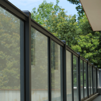 Rampe de balustrade en aluminium de haute qualité RG90 à cadre apparent, garde-corps en verre pour escalier, garde-corps en verre sur mesure