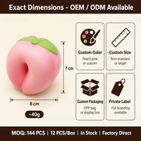 Jouets Mochi Squishy Southpeak, Jouets Anti-Stress Squishy Factory, Jouets à Presser Pêche, Jouets Squishy à Remontée Lente, Cadeau Kawaii pour Soulager le Stress