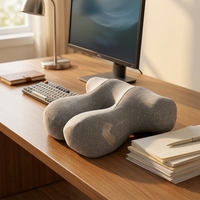 Bantal Leher Travel Memory Foam Ergonomis Bentuk U Penyangga Leher OEM ODM Kustom Grosir