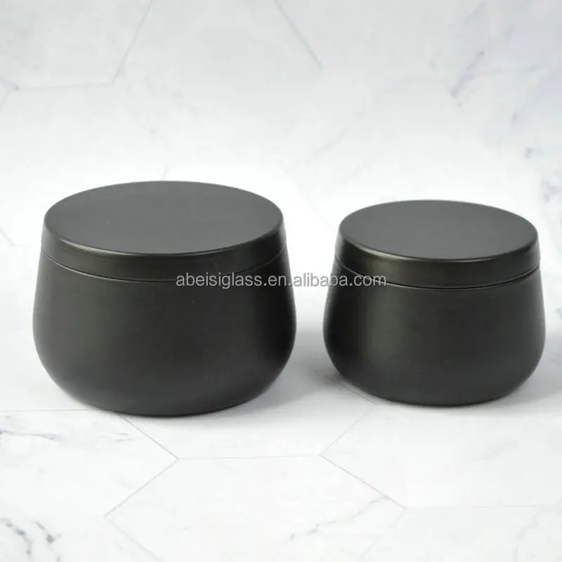 8 Oz Lege Kleine Ronde Metalen Tin Pot/Container/Doos/Kan Verpakking 8 Oz Wit Rose Goud zwarte Kaars Tin Met Deksel Voor Kaarsen Maken