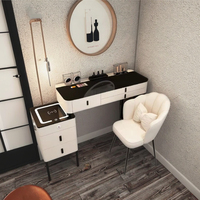 Luxe moderne minimaliste petite Table de maquillage miroir éclairé luxe nordique chambre coiffeuse intelligente sans fil maison salon