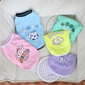 Gilet pour animaux de compagnie, en Polyester respirant, vêtements pour chiens et chats, motif de dessin animé, vêtements de printemps et d'été pour petits animaux de compagnie - Product Image 1