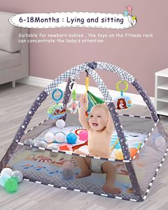 <span class=keywords><strong>Palestrina</strong></span> per Neonati con 5 Giocattoli Sospesi e 18 Palline Oceaniche, Base in Cotone, Tappetino da Gioco per Bambini 0-24 Mesi - Product Image 6