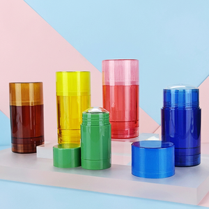 Tubos de desodorante en barra giratorios multicolor con logotipo personalizado, bajo MOQ, al por mayor, envases vacíos de plástico giratorios para bálsamo de perfume sólido - Product Image 1