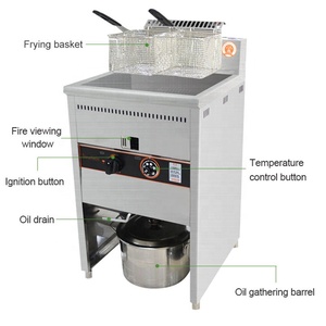 Freidora De Patatas Presion De Pollo Industry a Gas <span class=keywords><strong>Tres</strong></span> Para 3 Tanques <span class=keywords><strong>Comercial</strong></span> Electrica Agua Y Papa Aceite - Product Image 2