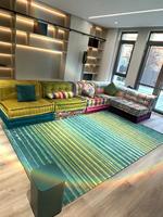 Hochwertiges Italienisches Design Stoff-Ecksofa-Set Ausziehbares Modulares Schlafsofa Wohnzimmer-Villenmöbel Mahjong-Sofa