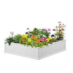 Vente <span class=keywords><strong>en</strong></span> gros Lit de <span class=keywords><strong>jardin</strong></span> <span class=keywords><strong>surélevé</strong></span> rectangulaire <span class=keywords><strong>en</strong></span> plastique pvc blanc d'extérieur - Product Image 3