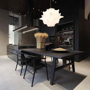 Ensemble complet de meubles de cuisine modernes, armoires en acrylique, îlot de rangement personnalisé, garde-manger en marbre pour appartements, vente de rénovation de la maison - Product Image 3