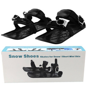 Mini Patines de Nieve Negros Unisex para Deportes de Nieve al Aire Libre con Cierre de Hebilla, Chasis de PP y Entresuela de Goma - Product Image 2